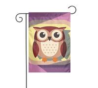Drapeau de jardin 30,5 x 45,7 cm double face vertical bienvenue drapeaux d'été ne se décolorent pas Drapeaux de maison mignons imprimés hibou bannière de cour pour ferme saisonnière cour décoration