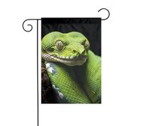 Drapeau de jardin 30,5 x 45,7 cm double face vertical bienvenue drapeaux d'été ne se décolorent pas drapeaux de maison mignons arbre vert python bannière de cour pour ferme saisonnière cour décoration