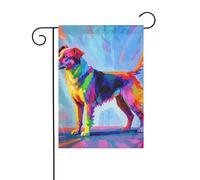 Drapeau de jardin 30,5 x 45,7 cm double face vertical bienvenue drapeaux d'été ne se décolorent pas drapeaux de maison colorés peintures de chien bannière de cour pour ferme saisonnière cour