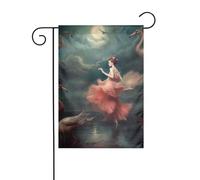 Drapeau de jardin 30,5 x 45,7 cm double face vertical, ne se décolore pas, drapeaux de maison « A Night of Miracles » et bannière magique pour décoration extérieure saisonnière