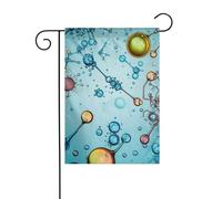 Drapeau de jardin 30,5 x 45,7 cm double face vertical, ne se décolore pas, drapeaux de maison, abstraction, biologie, chimie, cour, bannière pour ferme, cour, décoration extérieure