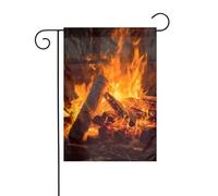 Drapeau de jardin 30,5 x 45,7 cm double face vertical, ne se décolore pas, drapeaux de maison brûlant du bois de chauffage, bannière de cour pour ferme, cour, décoration extérieure