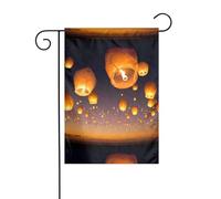Drapeau de jardin 30,5 x 45,7 cm - Lanternes volantes chinoises WHJDPP - Décoration de jardin épaisse et infroissable pour jardin, pelouse, terrasse