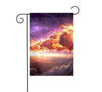 Drapeau de jardin 30,5 x 45,7 cm - Motif comète dans l'espace - Décoration de jardin épaisse et infroissable pour jardin, pelouse, terrasse