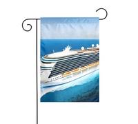 Drapeau de jardin 30,5 x 45,7 cm - Motif navires de croisière YUGTAEE - Décoration de jardin épaisse et infroissable pour jardin, pelouse, terrasse