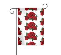 Drapeau de jardin 30,5 x 45,7 cm - Motif rose gothique - Décoration de jardin épaisse et infroissable pour extérieur, jardin, pelouse, terrasse