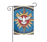 Drapeau de jardin 30,5 x 45,7 cm - Motif YYHHAOFA Saint Esprit Christia - Décoration de jardin épaisse et infroissable pour extérieur, jardin, pelouse, terrasse