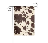 Drapeau de jardin 30,5 x 45,7 cm WHJDPP imprimé fourrure de vache image de décoration de jardin épaisse infroissable pour jardin, pelouse, terrasse