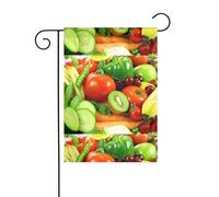 Drapeau de jardin 30,5 x 45,7 cm WHJDPP légumes frais fruits image décoration de jardin épais infroissable pour jardin pelouse terrasse
