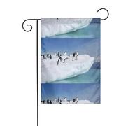 Drapeau de jardin - 30,5 x 45,7 cm - WHJDPP - Motif pingouin de montagne - Épais - Infroissable - Pour jardin, pelouse, terrasse