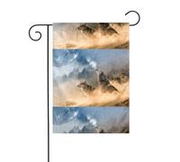 Drapeau de jardin 30,5 x 45,7 cm WHJSHOP deux loups imprimés décoration de jardin épais infroissable pour jardin, pelouse, terrasse