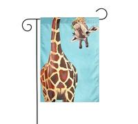 Drapeau de jardin 30,5 x 45,7 cm WHJSHOP drôle Girafe Art Prints Décoration de jardin épais infroissable pour extérieur jardin, pelouse, terrasse