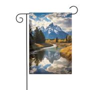 Drapeau de jardin 30,5 x 45,7 cm WHJSHOP Grand Teton imprimé parc national épais infroissable pour jardin, pelouse, terrasse