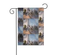 Drapeau de jardin 30,5 x 45,7 cm YYHHAOFA avec motif animal tigre réfléchissant - Décoration de jardin épaisse et infroissable pour extérieur, jardin, pelouse, terrasse