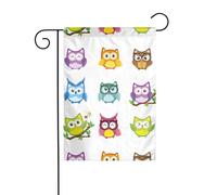 Drapeau de jardin 30,5 x 45,7 cm YYHHAOFA motif hiboux oiseaux décoration de jardin épais infroissable pour jardin, pelouse, terrasse