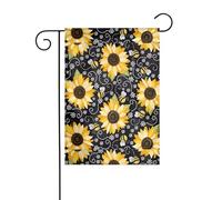 Drapeau de jardin 30,5 x 45,7 cm YYHHAOFA motif tournesol abeille décoration de jardin épais infroissable pour jardin, pelouse, terrasse