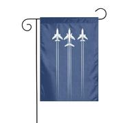 Drapeau de jardin 30 x 45 cm avec trois avions volants verticaux double face pour décoration extérieure de ferme