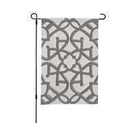 Drapeau de jardin 30 x 45 cm double face - Bannière de bienvenue quadrilobe - Drapeau gris pour les vacances, la cour - Bannières de jardin d'hiver - Décorations extérieures pour les vacances de ferme