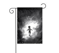 Drapeau de jardin 30 x 45 cm vertical double face pour extérieur drapeau de cour volant dans les airs drapeaux de jardin bannière de bienvenue drapeaux décoratifs pour extérieur, cour, pelouse