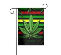 Drapeau de jardin 30 x 45 cm vertical double face pour extérieur - Drapeau de jardin rayé contre les mauvaises herbes - Bannière de bienvenue - Drapeaux décoratifs pour extérieur, cour, pelouse