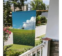 Drapeau de jardin 30x45cmArbre Cloud En Polyester Résistant, Double Face Avec Impression Claire. Idéal Pour Les Petits Jardins, Balcons Et Terrasses Privées,Résistant À L’Eau Et Aux Uv