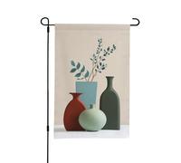 Drapeau de jardin 30x45cmBouteille Colorée En Polyester Résistant, Double Face Avec Impression Claire. Idéal Pour Les Petits Jardins, Balcons Et Terrasses Privées,Résistant À L’Eau Et Aux Uv
