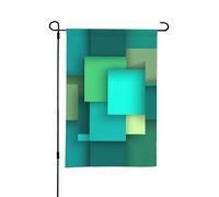Drapeau de jardin 30x45cmÉpissage Vert En Polyester Résistant, Double Face Avec Impression Claire. Idéal Pour Les Petits Jardins, Balcons Et Terrasses Privées,Résistant À L’Eau Et Aux Uv