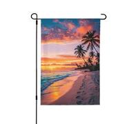 Drapeau de jardin 30x45cmNuages Colorés En Polyester Résistant, Double Face Avec Impression Claire. Idéal Pour Les Petits Jardins, Balcons Et Terrasses Privées,Résistant À L’Eau Et Aux Uv