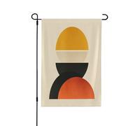 Drapeau de jardin 30x45cmOrange Jaune Noir En Polyester Résistant, Double Face Avec Impression Claire. Idéal Pour Les Petits Jardins, Balcons Et Terrasses Privées,Résistant À L’Eau Et Aux Uv