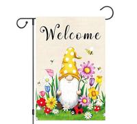 Drapeau de jardin 30x45cmRose Jaune En Polyester Résistant, Double Face Avec Impression Claire. Idéal Pour Les Petits Jardins, Balcons Et Terrasses Privées,Résistant À L’Eau Et Aux Uv