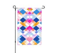 Drapeau de jardin 30x45cmRose Orange En Polyester Résistant, Double Face Avec Impression Claire. Idéal Pour Les Petits Jardins, Balcons Et Terrasses Privées,Résistant À L’Eau Et Aux Uv