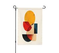 Drapeau de jardin 30x45cmRouge Jaune En Polyester Résistant, Double Face Avec Impression Claire. Idéal Pour Les Petits Jardins, Balcons Et Terrasses Privées,Résistant À L’Eau Et Aux Uv