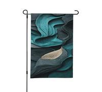 Drapeau de jardin 30x45cmVert Foncé En Polyester Résistant, Double Face Avec Impression Claire. Idéal Pour Les Petits Jardins, Balcons Et Terrasses Privées,Résistant À L’Eau Et Aux Uv