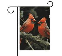 Drapeau de jardin 32,6 x 47,6 cm double face cardinaux oiseaux faune sauvage drapeau de bienvenue saisonnier drapeau de cour extérieur petit drapeau de jardin pour extérieur, terrasse, pelouse, porche