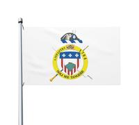 Drapeau De Jardin 3E Régiment D'Infanterie De La Vieille Garde De L'Armée Américaine Pirate Drapeaux Résistants Aux Intempéries Drapeau Extérieur Pour Cadeau De Noë, 90X150cm
