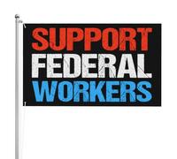 Drapeau de jardin 3x5, double face, 3 plis, soutien aux fonctionnaires fédéraux, anti-haine, anti-racisme, anti-fascisme, avec 2 œillets, sans mât.