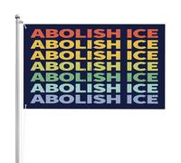 Drapeau de jardin 60 x 90 cm « Résistez à l'ICE » (2 x 3 pi) - Manifestation mexicaine contre l'immigration clandestine - Panneaux décoratifs double face à 3 couches