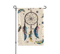 Drapeau de jardin - 70 x 100 cm - Double face - Drapeau de bienvenue d'hiver amérindien - Attrape-rêves - Drapeaux de cour de vacances - Décorations de ferme pour les vacances