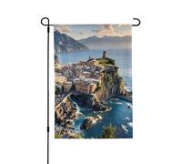 Drapeau de jardin - 70 x 100 cm - Double face - Drapeau de bienvenue d'hiver - Beau drapeau de vacances en Italie - Drapeaux de cour d'extérieur - Décorations de ferme pour les vacances