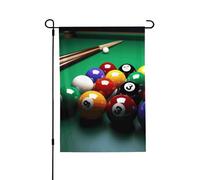 Drapeau de jardin - 70 x 100 cm - Double face - Drapeau de bienvenue d'hiver - Billard - Drapeaux de cour de vacances - Décorations de ferme pour les vacances