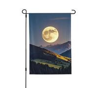 Drapeau de jardin - 70 x 100 cm - Double face - Drapeau de bienvenue d'hiver - Drapeau de lune de vacances - Drapeaux de cour - Décorations de ferme pour les vacances