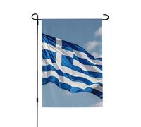 Drapeau de jardin - 70 x 100 cm - Double face - Drapeau de bienvenue d'hiver - Drapeau grec - Drapeaux de jardin - Décorations de ferme pour les vacances