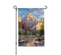 Drapeau de jardin - 70 x 100 cm - Double face - Drapeau de bienvenue d'hiver - Parc national de Zion - Drapeaux de cour de vacances - Décorations de ferme pour les vacances