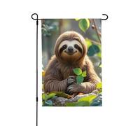 Drapeau de jardin - 70 x 100 cm - Double face - Drapeau de bienvenue d'hiver - Paresseux - Mon esprit animal - Drapeaux de jardin - Décorations de ferme pour les vacances