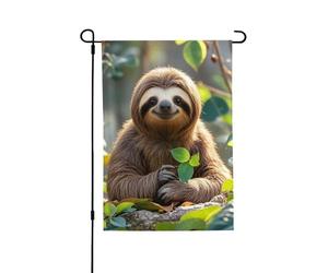 Drapeau de jardin - 70 x 100 cm - Double face - Drapeau de bienvenue d'hiver - Paresseux - Mon esprit animal - Drapeaux de jardin - Décorations de ferme pour les vacances