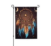 Drapeau de jardin 71,1 x 101,6 cm double face vertical, bannière de vacances, attrape-rêves amérindien, drapeaux de jardin, petit drapeau de bienvenue en toile de jute pour extérieur, terrasse, cour