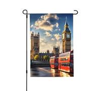 Drapeau de jardin 71,1 x 101,6 cm double face vertical, bannière de vacances, drapeau de jardin, petit drapeau de bienvenue en toile de jute pour extérieur, terrasse, cour, pelouse, porche, décoration