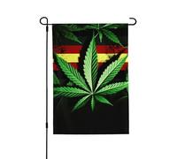 Drapeau de jardin 71,1 x 101,6 cm double face vertical, bannière de vacances, drapeaux de jardin rayés contre les mauvaises herbes, petit drapeau de bienvenue en toile de jute pour extérieur, terrasse