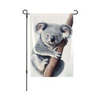 Drapeau de jardin 71,1 x 101,6 cm double face vertical, bannière de vacances, koala et papillon, petit drapeau de bienvenue en toile de jute pour extérieur, terrasse, cour, pelouse, porche, décoration