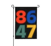 Drapeau de jardin 86 47 Anti 8647 Destitution du président, bannière double face de 30 x 45 cm